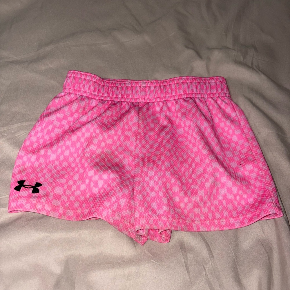 Under Armour girls Vibrant Pink Athletic Shorts